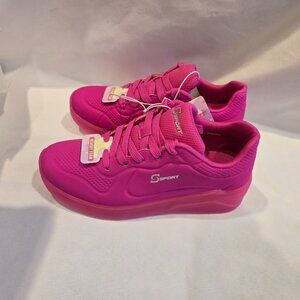 Skechers S Sport Conny Sneakers - Bright Pink- Girls size 1- NEW